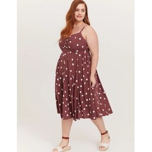Walnut Polka Dot Dress